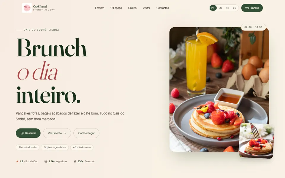 Captura de ecrã do site de Qué Pasa?